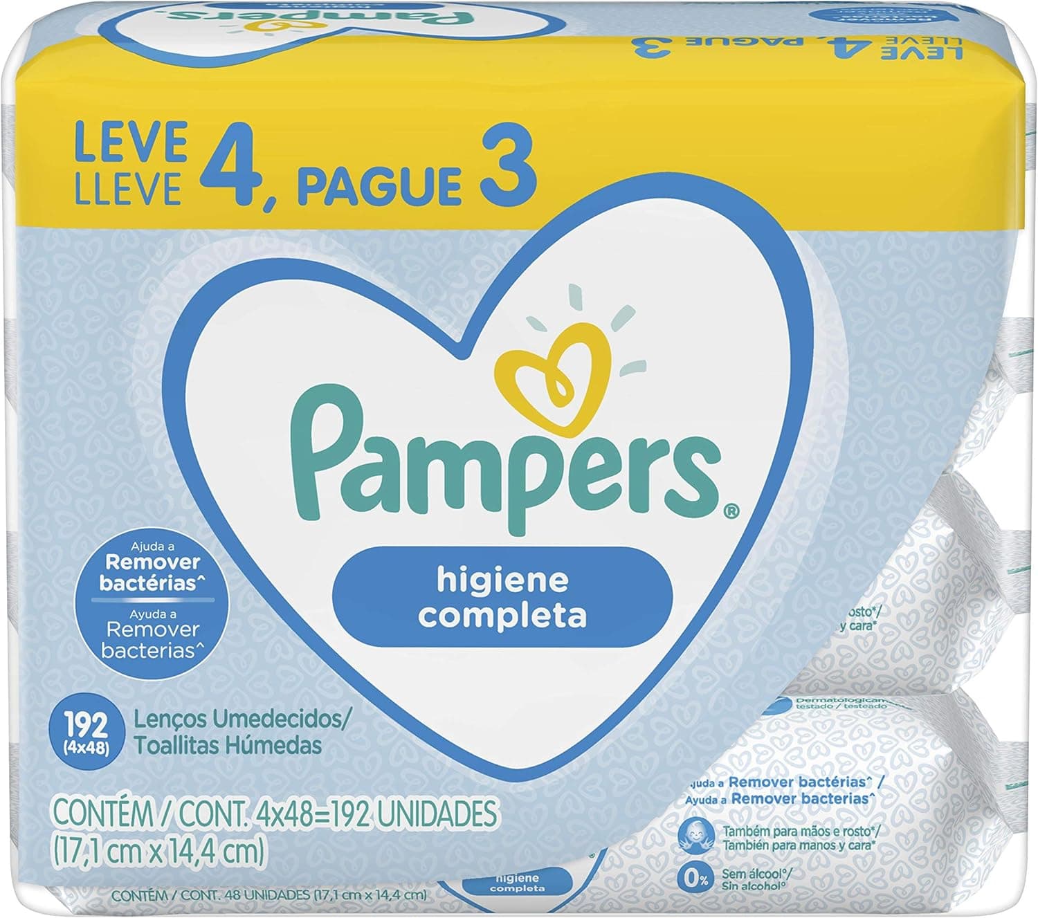 Imagem do produto Lenços Umedecidos Pampers Higiene Completa – 192 lenços
